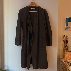 MM6 Maison Martin Margiela Brown Long Trench Coat Jacket Size 42 US 6